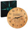 Maverton Vintage Wanduhr + Aufdruck - mit AA-Batterie betrieben - Durchmesser: 26cm - Uhr aus Bambus - Holz - Geschenk für Männer zum Geburtstag - Verspätung