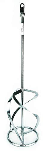 Toolty Professional Mixing Paddle 160 x 600mm - M14 Thread - Galvanized Mixer, Whisk, Stirrer - Negative 3-Blade - for Plaster, Gypsum, Adheives, Concrete, Cement, Glue, Paint, DIY - TLTY-1188