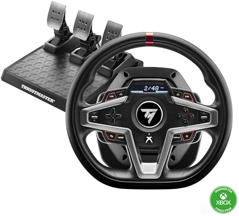 Thrustmaster T248 Racing Wheel & Magnetic Pedals for Xbox Series X|S, Xbox One & PC – Hybrid Drive Force Feedback, Magnetic Paddle Shifters and Interactive Display
