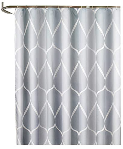 Lifup Rideau de Douche en Polyester, Anti Moisissure et Imperméable Rideaux de Douche pour Baignoire Salle de Bain Gris 1 80 x 200cm