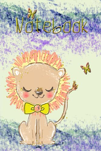 Lion Notebook: College Ruled Lion Notebook for kids