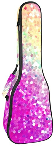 Ukulele Koffer Lila Pailletten Ukulele Tasche 23 Zoll 10Mm Gepolsterte Für Sopran Tenor Konzert Ukulelen