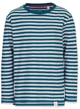 Band of Rascals Kinder Langarmshirt Striped aus Bio-Baumwolle, Dark-Petrol, Gr: 140