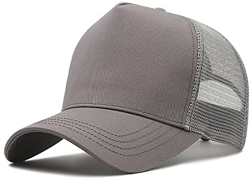 ISWMM Große Kopfmütze Sport Golf Cap XXL Übergröße Baseball Cap Big Head Hat Plus 60-65 cm, hellgrau