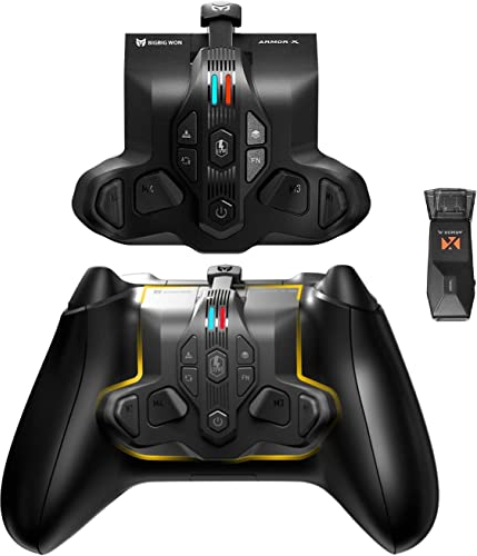 Paddles für Xbox Series S/X Controller,Rücktasten Ansatzstück mit 4 Paddeln kompatibel mit Xbox Series S/X/Xbox One/Switch/PS4/PC,Unterstützt/Turbo Funktion/Memory Funktion/Audio Buchse