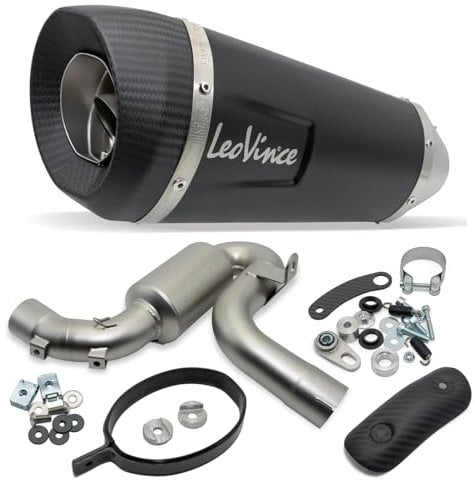 Rear silencer LeoVince SLIP-ON SBK FACTORY S Black Edition, stainless steel black, carbon cap for BMW F 900 R/XR
