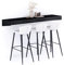 MOBILI FIVER, Barra de Bar Evolution 180x40, Madera Negra con Cargador inalámbrico, Mesa Flotante para Bares y Restaurantes, Cocina, Made In Italy