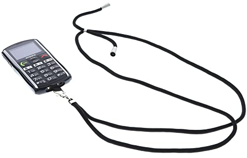 foto-kontor Hülle kompatibel mit Emporia Simplicity Umhängetasche TPU Schutzhülle Tasche Kette schwarz