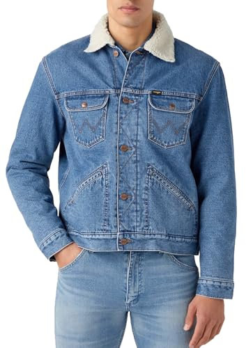 Wrangler Herren 124mj Sherpa Denim Jacket, WRANCH, L EU