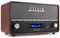 Audizio Corno Retro Portable DAB Radio Bluetooth 5.0 Stereo Speakers 60W, Alarm Clock, DAB+, FM, Battery & Mains Powered, Automatic Scan, LCD Display, Grey
