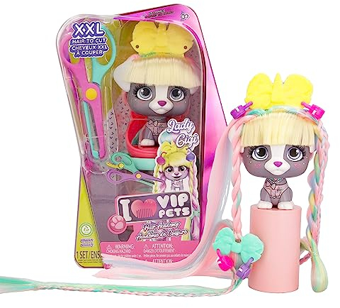 VIP PETS LADY GIGI - COLLECTIBLES Hundepüppchen mit XXL-Haaren zum Stylen, Schneiden und Kreieren von individuellen Haarverlängerungen.-Geschenk Spielzeug für Kinder Ab 3 Jahren