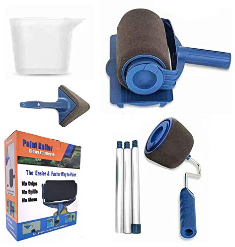 9PCS Paint Roller Brush Kit,Wall Printing Brush Kit, Colour Application Paint Runner Brush DIY Rollers for Painting Walls and Cellings Decorating Tools
