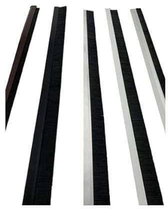 Türbodendichtung Aluminium Standard 2er Set - Zugluftstopper für Türen in Schwarz