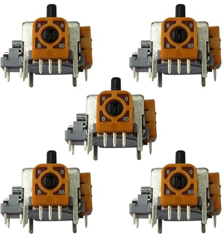 5-Pack Replacement 3D Analog Stick Joystick for PS2 PS3 Conroller,for Xbox 360 Controller