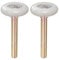 QUARKZMAN 2pcs 1.8 Roulettes de porte de garage en nylon pour rail de garage de 2, tige de 3.3 Roulettes de porte garage silencieuses, roulement de précision 6200zz à 11 billes,blanc