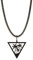 Dustill Palmen-Dreieck Halskette Herren Schwarz Edelstahl I 60 cm I 2,5 mm I (Palmen-Dreieck)