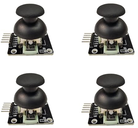 PS2 Joystick Sensor Game Controller XY Dual-axis Joystick Breakout Module Compatible with Arduino 4pcs