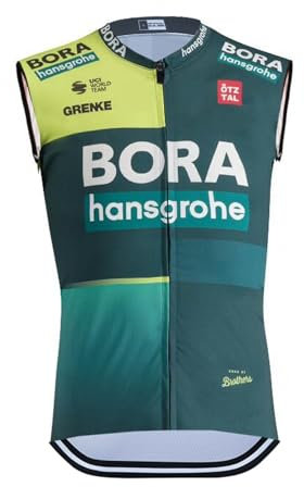 SGCIKER 2024 World Tour pro Team BORAHansgrohe windbreaker Gilet coupe-vent vêtements pour homme,vtt windstopper cyclisme vest (6XL)