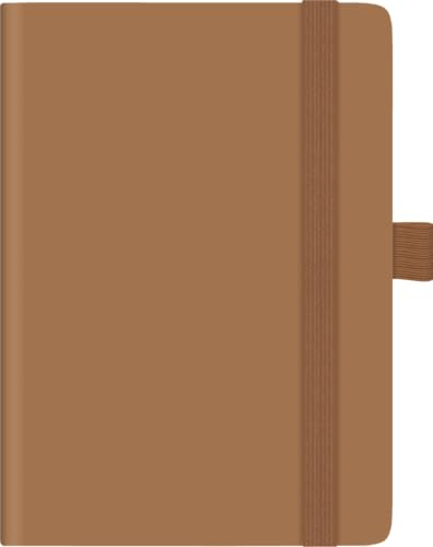 BRUNNEN Taschenkalender Kompagnon Modell 732 66 (2025), 2 Seiten = 1 Woche, A6, 192 Seiten, PU-Einband, flexibel, braun
