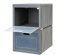 Camping Faltschrank Box 2 Campingschrank mit 2 Fächern grau 30x40x50cm Faltbox Schrank Stoffbox