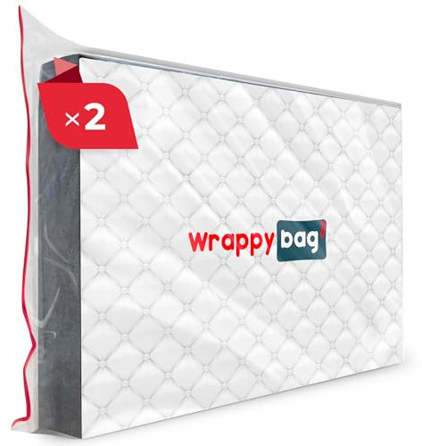 WRAPPYBAG – Schutzhülle aus Kunststoff für Matratzen – 5 Größen erhältlich – wasserdichte und reißfeste Aufbewahrungstasche – Für Umzug, Lagerung & Transport (140 x 200 cm) - Pack von 2