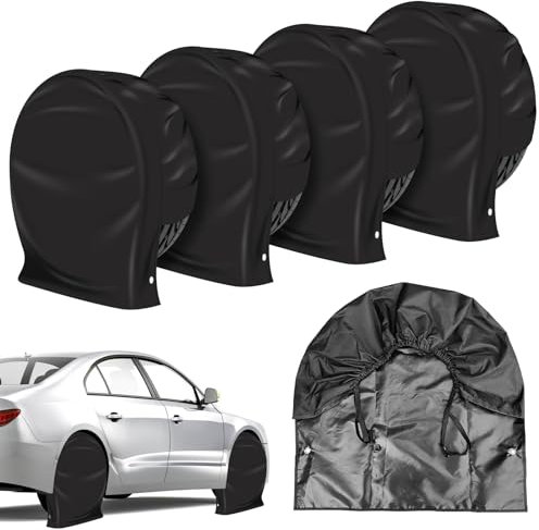 Cubierta Neumático,4 Piezas 27-29 Impermeable Funda para Neumáticos Coche,Cubiertas De Neumáticos,Funda Neumáticos para Vehículos,Caravanas,Autocaravanas,Remolques,Camiones