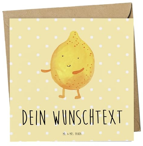 Mr. & Mrs. Panda Personalisierte Grußkarten Beste Freunde Zitrone - Geschenke, Postkarte personalisiert, Karten, Lustige Sprüche, Fehlende Keywords, karte, grußkarte