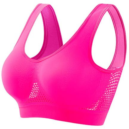 Brassière Femme sans Armature Dos Nu Décontracté Bralette Sport Soutien Gorge Minimiseur Automne Deep V Brassiere Soutien Gorge Triangle Confortable Noel Soutien-Gorge Hiver Rose Vif XL