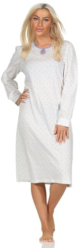 Normann Damen Langarm Nachthemd im klassisch eleganten Design
