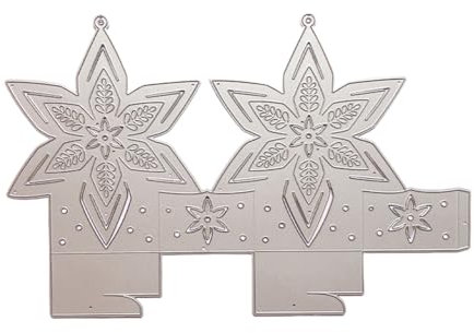 Schneeflocken Laterne Stanzschablone Weihnachten Stanzen Lampenschirm Stanzformen Stanzer Handwerk Stanzmaschine Prägeschablonen Schablonen für Scrapbooking DIY-Karten Weihnachtsdeko Basteln