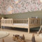 Crazy Pine Kinderbett 100x190 cm – Hohes Montessori Bodenbett aus Holz mit Rausfallschutz – Sicheres Kleinkindbett – Skandinavisches Design, Leichte Montage - Crazy Basic