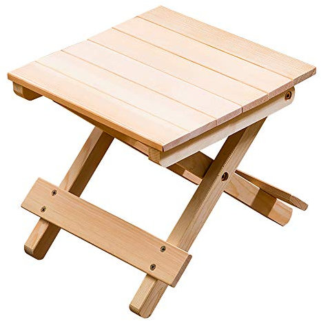 Klapphocker aus Massivholz für Dusche, tragbare und einfache kleine Bank mit Fußstütze