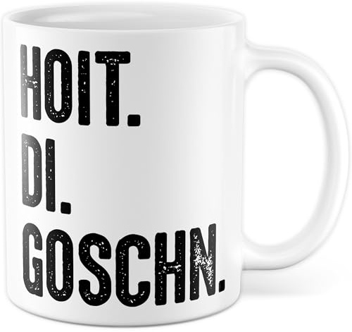 Tasse Österreich Geschenk Hoit. Di. Goschn., Kaffeetasse Austria Dialekt Humor Witzig Kollege Kollegin Arbeit, Geschenkidee Büro Kaffee Office Becher Freund Freundin Team Kaffee-Becher