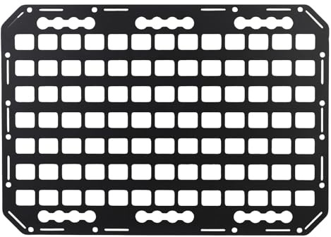 AKLOSIPY Aluminium L Track Molle Pannel Trunk Toit Suspendu Panneau de Cargaison Attache de Stockage avec Mécanisme de Verrouillage pour les Voitures Tamis RVS