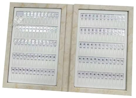 Ｚｉａｌｏｆｉ Livre de Présentation de 120 Couleurs D'ongles, Présentoir D'échantillons Robuste, Livre de Nuanciers Professionnels pour Fournitures de Salon, Gris