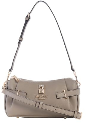 GUESS bolso bandolera bolso de hombro Yesba Mini Top Zip Bag Dark Taupe marrón topo
