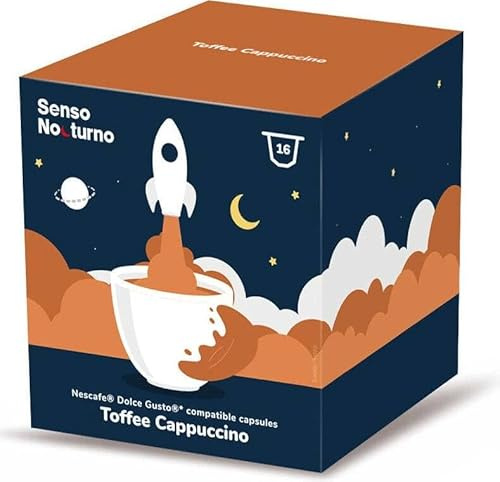 Podwala x René Toffee Cappuccino - 32 Dolce Gusto Compatible Capsules | Sweet & Buttery Toffee Flavour (32 Pods, 32 Servings)