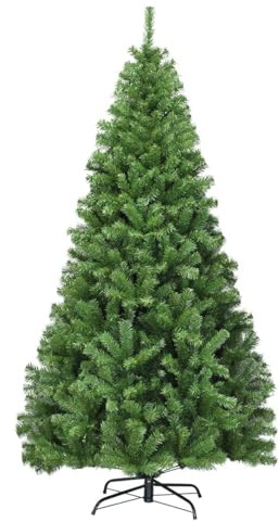 FANTASK Árbol de Navidad de 225 cm, con Puntas de PVC 1346, práctico Sistema Plegable, Ideal para salón, Oficina, escaparates, Color Verde