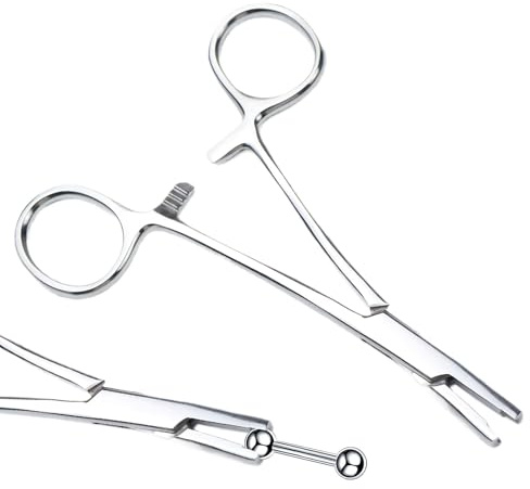 Pinza Piercing 3 Mm,Pinza Piercing con Palline Aprisfere Piercings,Pinzas Pierc a Sfera Strumento per Piercings, Apertura Sostituzione Orecchio, Labbro, Ombelico,Lingua,Pierc Sopracciglia