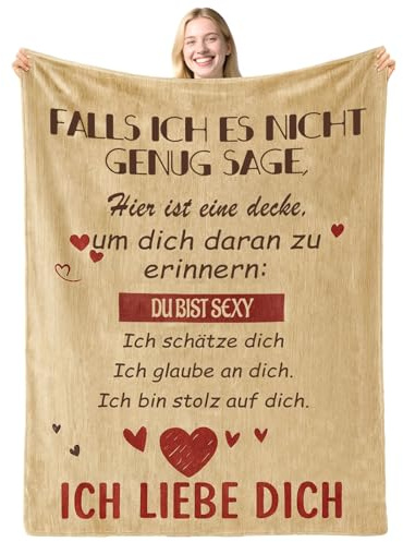 twirush Jahrestag Geschenk für Sie/Ihn, 150X130cm Geschenke für Freundin/Freund, Romantische Partner Decke, Hochzeitstag Geschenke, Ich Liebe Dich Geschenke für Frauen/Männer, Valentinstagsgeschenke