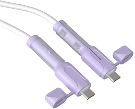 Kabelschutzabdeckung für Handy, USB, Typ C, weiches Silikon, Ladeschutz, Datenschutz, verstellbare Ladekabelhalterung, 2 Stück