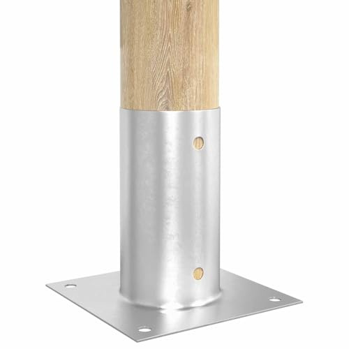 vidaXL runder Bodenanker 12 pcs Silber 15 x 15 x 15 cm Metall, Moderner, robuster Erdanker für Stabilität im Freien, Feuerzubehör und praktische Gartenwerkzeuge