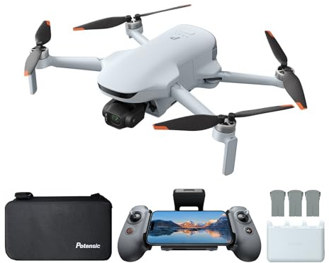 Potensic ATOM 3 Drohne mit Kamera 4K für Einsteiger, 4K/60 fps HDR-Video, 8K Foto, 1/1,3 Sensor, 3 Akkus 120 min Flugzeit, 16KM Übertragung, AI Folgen 2.0, Med-Tele, QuickShots, Unter 249g, Drone, C0