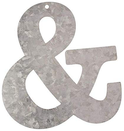 Metall Buchstabe & Zeichen, verzinkt Höhe 12 cm