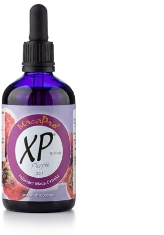 MacaPro XP Rote Maca Tropfen 90 ml – Flüssiges 20:1 Maca Extrakt – Bio Nahrungsergänzung aus Peru