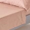HOMESCAPES Damast Bettlaken ohne Gummizug Taupe-beige 270x300 cm, Baumwoll-Betttuch Satin-Streifen, Haustuch ägyptische Baumwolle