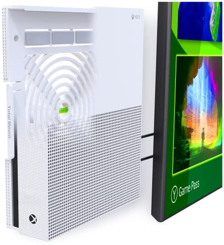 TotalMount Wandhalterung für Microsoft Xbox One S Konsole mit Hitze Management und Sicherheits-Klip ,Schwarz