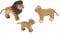 cama24com Holztiger Löwen Raubkatzen Set mit 3 Holzfiguren Safari Holzspielzeug Holztiere mit Palandi® Sticker