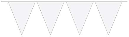 PARTY DISCOUNT Wimpelkette weiß, 10 m