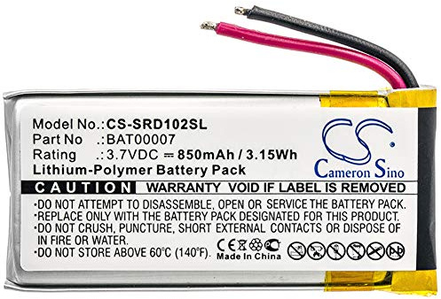 TECHTEK Battery 850mAh compatible with [Cardo] Packtalk Duo, Scala Rider Packtalk, Scalarider Smartpack comms, SRPT0102 replaces BAT00007